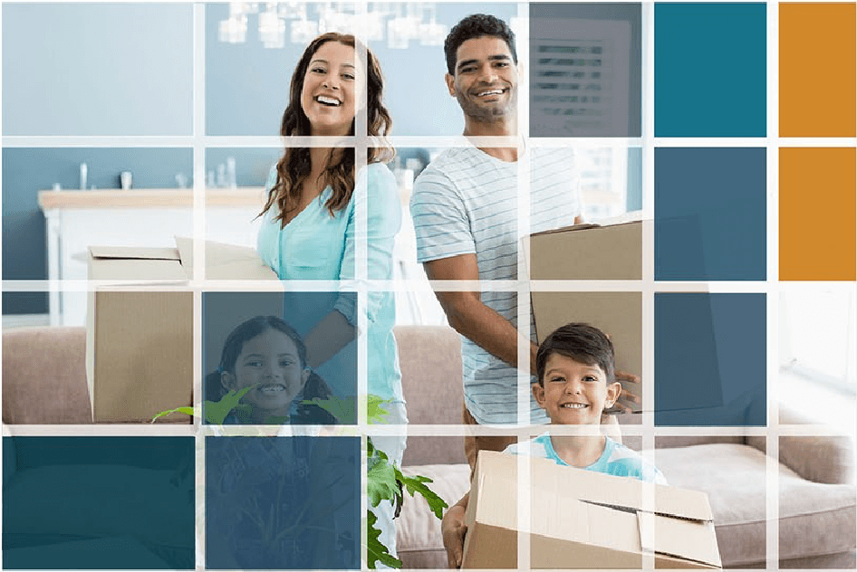 Familia en su nuevo hogar